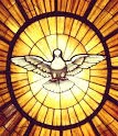 Stained glass image of Holy Spirit